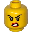 LEGO Gelb Kopf mit Weiblich Gesicht (Sicherheitsnoppe) (3274)