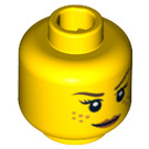 LEGO Geel Hoofd met Freckles (Veiligheids Stud) (94093 / 96824)
