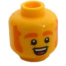 LEGO Gul Hoved med Ginger Sideburns (Forsænket solid knops) (3626 / 100966)