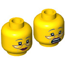 LEGO Gelb Kopf mit Glasses (Einbau-Vollbolzen) (3626 / 16142)