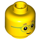 LEGO Gelb Kopf mit Glasses (Einbau-Vollbolzen) (3626 / 38221)
