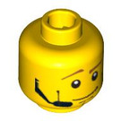 LEGO Geel Hoofd met Headset (Veiligheids Stud) (3626 / 86701)