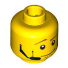 LEGO Yellow Head With Headset (Safety Stud) (3626 / 86701)