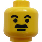 LEGO Yellow Head with Moustache (Safety Stud) (3626)