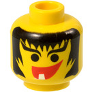 LEGO Giallo Testa con Single Dente (Perno di sicurezza) (3626)