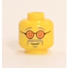 LEGO Gelb Kopf mit Sunglasses und Moustache (Einbau-Vollbolzen) (3626)