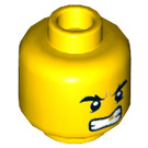LEGO Geel Hoofd met Surpised en Scared Grijns (Verzonken Solid Stud) (3626 / 36114)