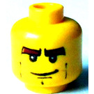 LEGO Giallo Testa con Spesso Marrone Eyebrows (Perno di sicurezza) (3626)