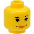 LEGO Giallo Hermione Granger Minifigure Femmina Testa con Decorazione (Perno di sicurezza) (3626)