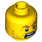 LEGO Yellow Highland Battler Head (Safety Stud) (3626 / 99291)