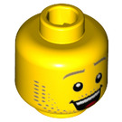 LEGO Gelb Hiker Minifigure Kopf (Einbau-Vollbolzen) (3626 / 27482)