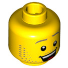 LEGO Yellow Hiker Minifigure Head (Recessed Solid Stud) (3626 / 27482)