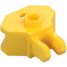 LEGO Geel Scharnier 1 x 2 Vergrendelings met Trekhaakkogel Stopcontact (30396 / 51482)