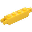 LEGO Gul Hængsel Klods 1 x 4 Låsning Dobbelt (30387 / 54661)