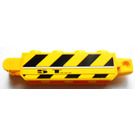 LEGO Yellow Hinge Brick 1 x 4 Locking Double with Black and Yellow Danger Stripes and '5T' Sticker (30387)
