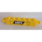 LEGO Jaune Charnière Brique 1 x 6 Verrouillage Double avec '60075' Autocollant (30388)