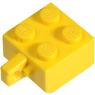 LEGO Yellow Hinge Brick 2 x 2 Locking with 1 Finger Vertical (no Axle Hole) (30389)