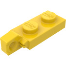 LEGO Gul Gångjärn Platta 1 x 2 Låsning med Single Finger på Slutet Vertikal utan botten skåra (44301 / 49715)