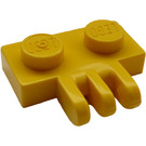 LEGO Jaune Charnière assiette 1 x 2 avec 3 Stubs (2452)