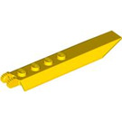 LEGO Gul Gångjärn Platta 1 x 8 med Vinklad Sida Extensions (Rund platta undertill) (14137 / 30407)