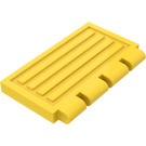 LEGO Geel Scharnier Tegel 2 x 4 met Ribs (2873)