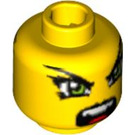 LEGO Geel Hitomi Hoofd (Veiligheids Stud) (3626 / 59385)