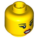 LEGO Gelb Hollywood Starlet Kopf (Sicherheitsbolzen) (3626 / 11490)