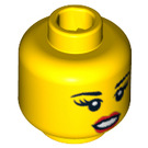 LEGO Yellow Hollywood Starlet Head (Safety Stud) (3626 / 11490)