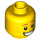 LEGO Gelb Hot Hund Man Minifigure Kopf (Einbau-Vollbolzen) (3626 / 32618)