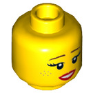 LEGO Yellow Hula Lula Minifigure Head (Recessed Solid Stud) (3626 / 50516)