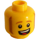 LEGO Gul Glas Mike Minifigur Huvud (Infälld solid knopp) (3626 / 16106)