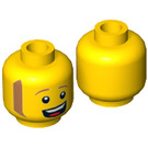 LEGO Yellow Ice Cream Mike Minifigure Head (Recessed Solid Stud) (3626 / 16106)