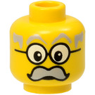 LEGO Giallo Infomaniac Testa (Perno di sicurezza) (3626)