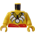 LEGO Geel Islander King Torso met Wit Tand Halsketting met Geel Armen en Geel Handen (973)