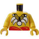 LEGO Gelb Islander King Torso mit Weiß Zahn Necklace mit Gelb Arme und Gelb Hände (973)