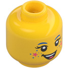 LEGO Geel Izzie Minifiguur Hoofd (Verzonken solide nop) (3274 / 102957)