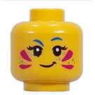 LEGO Gul Izzie Minifigur Hoved (Forsænket solid knops) (3274)