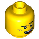 LEGO Žlutá Jack Davids Minifigurka Hlava (Zapuštěný pevný cvoček) (3626 / 66678)