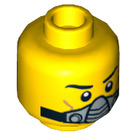 LEGO Geel Jack Fireblade Hoofd (Verzonken Solid Stud) (3626 / 13127)