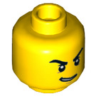 LEGO Geel Jail Prisoner met Prison Outfit Minifigure Hoofd (Verzonken Solid Stud) (3626 / 24614)