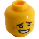 LEGO Žlutá Jay - Casual Minifigurka Hlava (Zapuštěný pevný cvoček) (3626 / 34570)