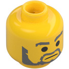 LEGO Giallo Jedi Bob Minifigure Testa (Perno di sicurezza) (3274)