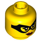 LEGO Gelb Jewel Thief Minifigure Kopf (Einbau-Vollbolzen) (3626 / 24626)