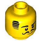LEGO Yellow Jungle Explorer Minifigure Head (Recessed Solid Stud) (3626)