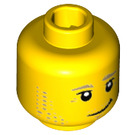LEGO Gelb Jungle Explorer Minifigure Kopf (Einbau-Vollbolzen) (3626 / 32743)