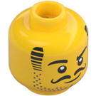 LEGO Yellow Jungle Explorer with Fedora Hat Minifigure Head (Recessed Solid Stud) (3274)