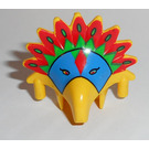 LEGO Gelb Jungle Headdress  mit Blau Maske und rot und Green Feathers Muster (30276)