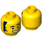 LEGO Żółty Kabob Bob Minifigurka Głowa (wpuszczany solidny wypustek) (3626 / 16157)