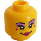 LEGO Amarillo Karaoke Mermaid Cabeza (Espiga sólida hueca) (3626)