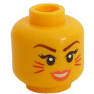 LEGO Żółty Kitty Pop Minifigurka Głowa (wpuszczany solidny wypustek) (3626 / 50330)